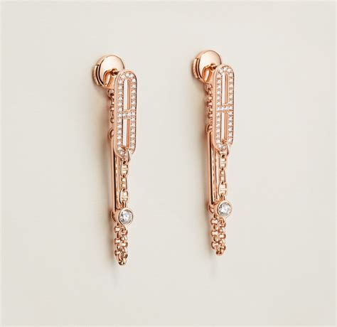 hermes chaos earrings|18K Diamond Chaine d'Ancre Chaos Earrings .